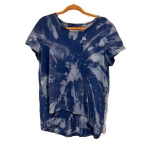 Blue tie-dye Hi low t-shirt